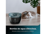 Bebedero automático inteligente - Cecotec Bebedero Pumba 2200 Refresh, Capacidad 2L, Luz LED interior, Silencioso, 3 filtros, Diseño de cascada, Negro