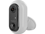 Cámara de vigilancia IP - Muvit  iO MIOACAM004, con batería Exterior WiFi Full HD 1080P + Panel solar 3W, Blanco