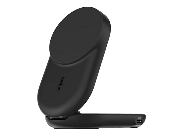 Cargador móvil inalámbrico - Belkin WIZ039kqBK, Compatible con dispositivos con tecnología Qi2 de 25 W, Carga inalámbrica, Forma circular, Negro