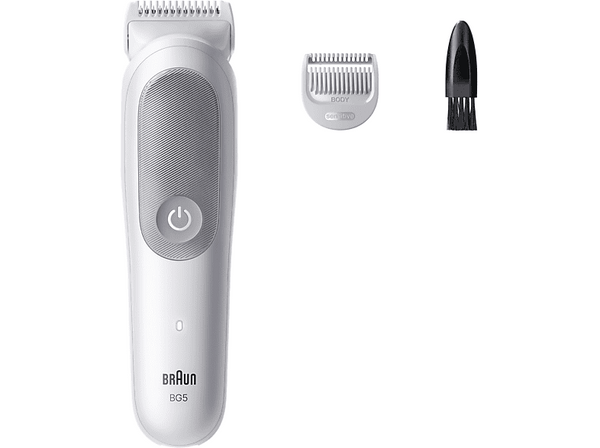 Afeitadora corporal - Braun BodyGroomer Series 5 BG5500, +1 accesorios de rasurado, Afeita Y Recorta, Wet&Dry, Gris