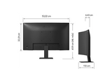 Monitor - LG 24U421A-B, 24 Full-HD, 100 Hz, 5 ms, VA curvo 1500R, HDMI, USB-C, Black Stabilizer, Negro mate