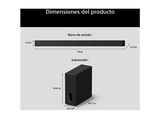 Barra de sonido - Sony BRAVIA Theatre Bar 7 + S, Dolby Atmos, 10 altavoces, Wifi, 360 Spatial Sound Mapping, 505 W, Apple Airplay, HT-A7100KIT