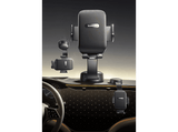 Soporte de móvil para coche - Baseus PrimeTrip Air Clamping, Con ventosa ultrapotente, Giro 360º, Amortiguación y estabilidad, Universal, Negro