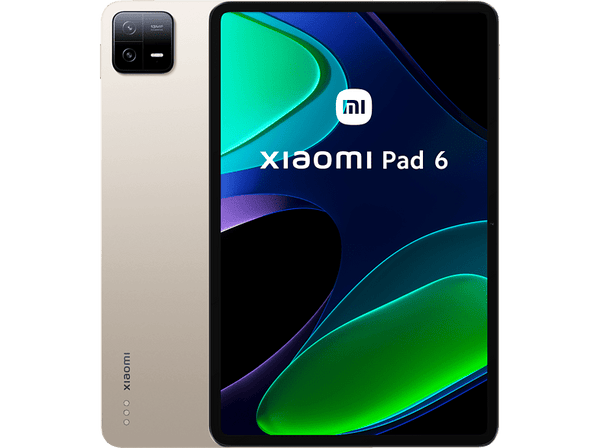 Tablet - Xiaomi Pad 6, 128 Gb, Champagne, Grey, 11" WQHD+, 6 GB RAM, Snapdragon™ 870, Android 13 - MIUI 14