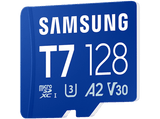 Tarjeta Micro SDXC - Samsung T7 MB-MB128T, 128 GB, Lectura hasta 170 MB/s, UHS Clase 3, A2, V30, Azul