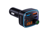 Transmisor FM - Vieta Pro Attach 2, USB-A y USB-C, Bluetooth 5.3, Bass Boost, Negro