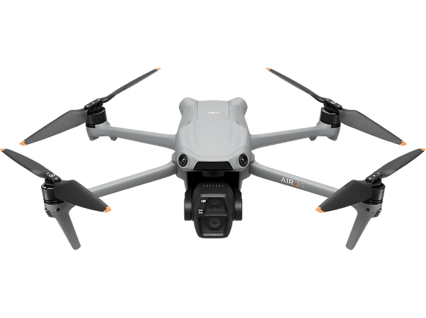 Drone - DJI Air 3S, CMO 1", 45 min Autonomía, Vídeos 4K/60 fps HDR, Doble Cámara, Panorámica Libre, Detección Obstáculos en Escenas Nocturnas, Gris