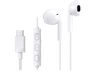 Auriculares de botón - JVC HA-FR17UC, USB-C, Cable 1.2 m, Micrófono integrado, Blanco