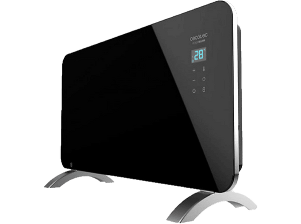 Convector - Cecotec Ready Warm 6720 Crystal Connection, 1500 W, IP24, 2 potencias, Negro