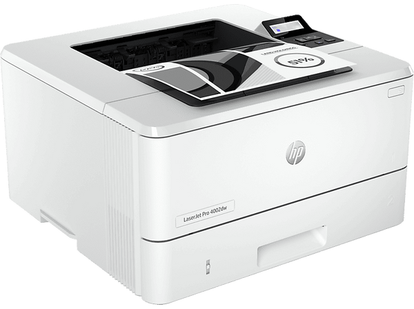 Impresora láser - HP LaserJet Pro 4002dw, Laser, Blanco y negro, Impresión automática a dos caras, Wi-Fi, HP Smart, HP Wolf Security