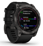 Reloj deportivo - Garmin Fenix 7X Zafiro Edición Solar, Carbón, 26 mm, 1.4, Autonomía 28 días