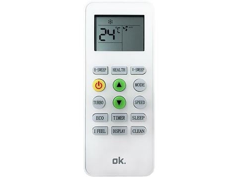 Aire acondicionado Split 1 x 1 - OK OAC 92624 ES SET, 2132.5 fg/h, Bomba de calor, Inverter, Blanco