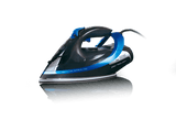 Plancha de vapor - KOENIC KSI 2625,  400 ml, 40 g/min, Sistema Antical, Negro/Azul