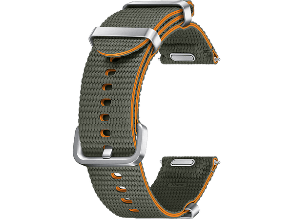 Correa - Samsung Nato Band, Para Samsung Galaxy Watch7, Cierre clásico, Talla M/L, Khaki/Orange