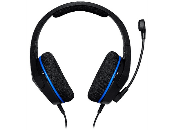 Auriculares gaming - HYPERX Cloyd Stinger Core, De diadema, Con cable, Para PS4, Micrófono, Negro y Azul