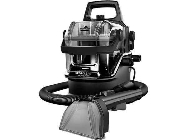 Aspirador de mano - Bissell SpotClean HydroSteam Select, 1000 W, Con Cable, Para Alfombras, tapicería, escaleras, coche y losas, HydroSteam, Negro