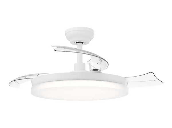 Ventilador de techo - Philips Tynl (2026), 32 W, 6 Velocidades, Aspas retráctiles, 4500 lúmenes regulables, Mando a distancia, Blanco