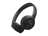 Auriculares inalámbricos - JBL Tune 680NC, Autonomía 76 h, Diadema, Bluetooth, Cancelación de ruido adaptativa con Smart Ambient, Plegables, Negro