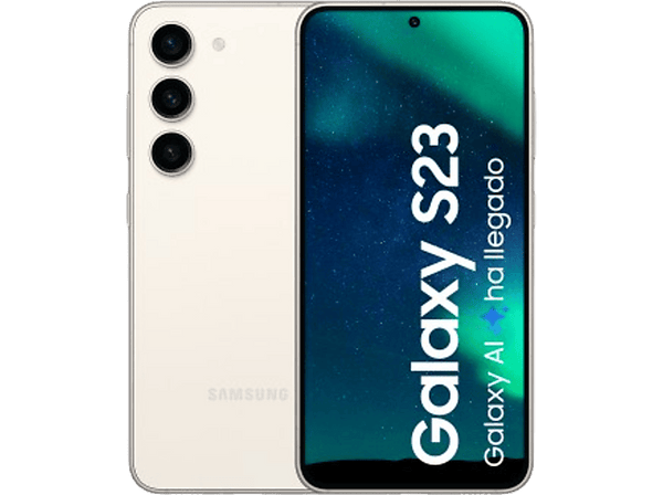 Móvil - Samsung Galaxy S23 5G, Cotton White, 128GB, 8GB RAM, 6.1" FHD+, Qualcomm Snapdragon, 3900mAh, Android 13