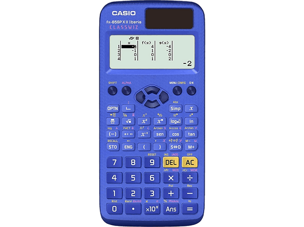 Calculadora científica - Casio FX-85SPCW, 293 funciones, Energía solar, 10 + 2 dígitos, Azul