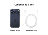 Apple iPhone 17 Pro Max, Azul oscuro, 512 GB, 5G, 6.9  OLED Super Retina XDR, Chip A19 Pro, iOS