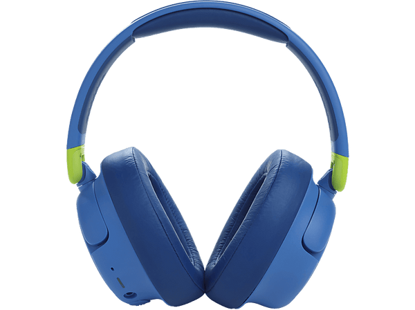 Auriculares infantiles - JBL JR460NC, De diadema, Bluetooth, Hasta 30 h, ANC, Micrófono, Azul