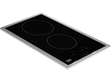 Placa modular - Beko HDMC 32400 TX, Vitrocerámica, 2 zonas, Zona grande 18 cm, 30 cm, Negro