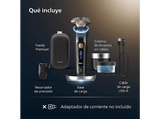Afeitadora - Philips i9000 Prestige Ultra XP9400/31, Afeitado en seco/mojado con tecnología SkinIQ Pro, Sensor IA de presión y control, App smartphone