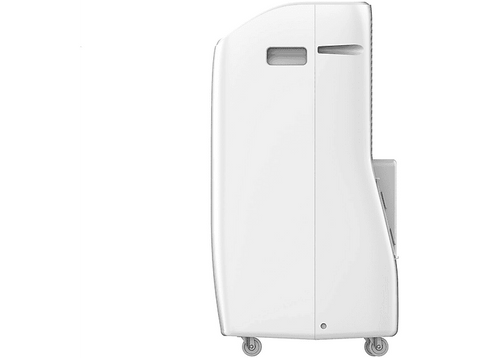 Aire acondicionado portátil - Hisense APC12QC, 3000 fg/h, 3 velocidades, Deshumidificador, Display LED, 64 db, Blanco