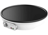 Crepera - Cecotec Fun Crepelicious, 1000 W, Potencia regulable, Diametro 30.5 cm, Blanco