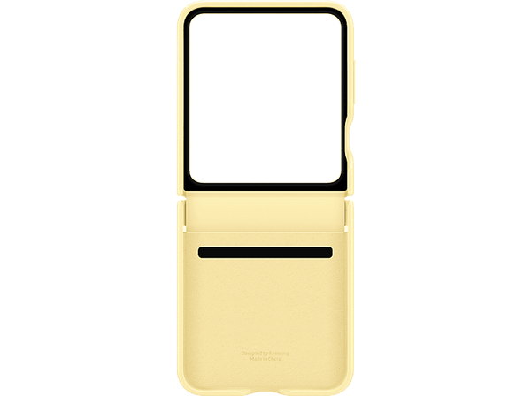 Funda - Samsung Kindsuit Case, Compatible con Samsung Galaxy Z Flip6, Cuero Vegano, Amarillo