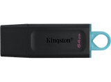 Memoria USB 64 GB - Kingston Exodia DTX/64GB, 5 Gbit/s, USB 3.2 Gen 1, Negro y Azul