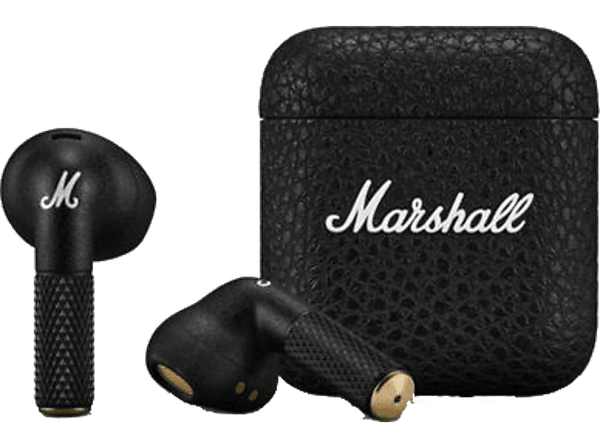 Auriculares True Wireless - Marshall Minor IV, +30h, Cancelación de Ruido Activa, Estuche de Carga, Black