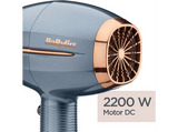 Secador - BaByliss Demin Luxe D251PE, 2200W, 3 Temperaturas, 2 Velocidades, Aire Frío, Antiencrespamiento, Azul