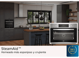 Horno - Beko BBCM12300X, Multifunción, Limpieza por vapor, 48 l, 59.4 cm, Inox