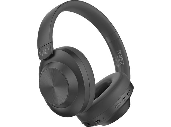 Auriculares inalámbricos - Vieta Way 4, Circumaurales, Bluetooth, 50h Autonomía, Diseño doble plegado, Micrófono, Gris Plomo