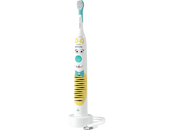 Cepillo eléctrico - Philips HX3601/01, 2 Modos, SmarTimer y KidPacer, Blanco con pegatinas