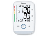 Tensiómetro - BEURER BM 45, Tamaño del brazalete 22-36cm, Brazo, Pantalla XL, Detección de Arritmias, Blanco