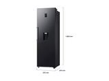 Frigorífico una puerta - Samsung RR70H39DCFEF, No frost, 185.8 cm, 382 l, Dispensador de agua sin toma, Wifi, Grafito