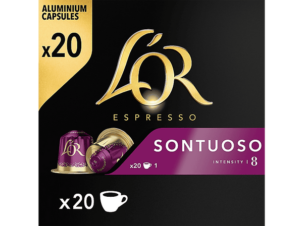 Cápsulas monodosis - L'OR ESPRESSO Sontuoso, 20 cápsulas