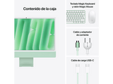 Apple iMac (2024) 24 Retina 4.5K, Chip M4, CPU de 10 núcleos, GPU de 10 núcleos, 16GB de RAM, 256 GB de SSD, Gigabit Ethernet, Verde