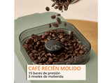 Cafetera superautomática - Krups Coffee Crush, Café en grano y molido, 15 bares, 2 recetas de café, Táctil, Compacta, 3 niveles de molienda, Verde