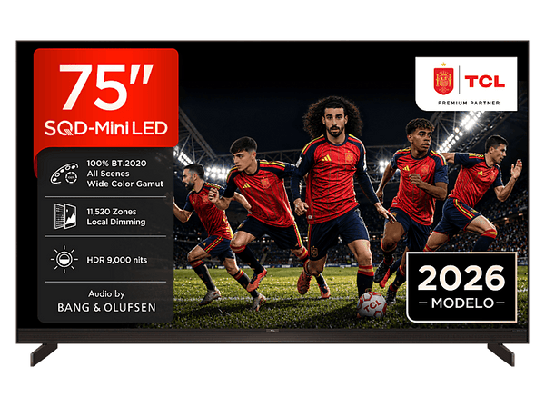 TV SQD-Mini LED 75" - TCL 75X11L, UHD 4K, SQD-Mini, Smart TV con Google TV, Diseño ultradelgado, Negro
