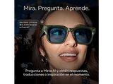 Gafas IA - Meta Fury, Lentes Light Blue Atlantic, Cámara 12 MP, Traducción en tiempo real, Resolución 3K HD, +8h Batería, Racing Green