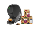 Cafetera de cápsulas - De'Longhi Nescafé® Dolce Gusto® Neo Caffe 200.A + 3 packs de cápsulas compostables, 15 bar, 1 l , SmartBrew™, Negro