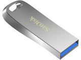 Memoria USB 32GB - SanDisk Ultra Luxe, USB 3.2, 150 MB/s, Protección por Contraseña, Diseño metálico, Plata