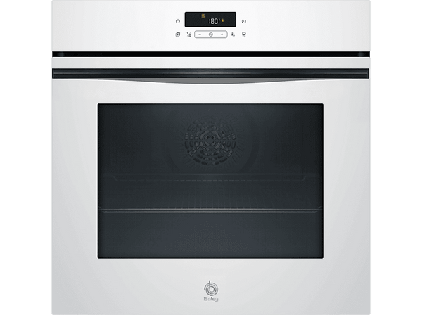 Horno a vapor - Balay 3HD5829B3, Multifunción, Pirolítico, 71 l, Función Freidora de Aire, Control Deslizante, 60 cm, Cristal Blanco