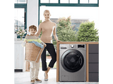 Lavadora carga frontal - LG F1P1CY2T, Serie XXL, 17 kg, 1100rpm, TurboWash™ con Jet Spray, Inox