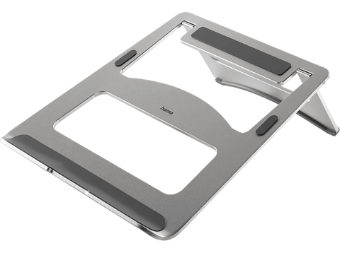 Soporte elevador - Hama 00126811, Carga Máxima 5 kg, Antideslizante, Inclinable, Plata