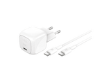 Cargador de pared - Belkin WCA008kq1MWH-B6, Universal que tengan carga USB-C, 30 W, Blanco